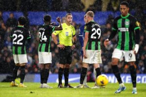 Referees are accused of "changing rules" after Brighton "robbed in broad daylight" against Chelsea