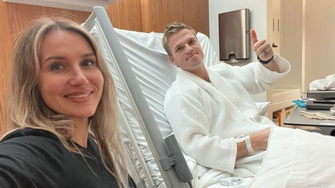 Gareth Anscombe with wife Milica