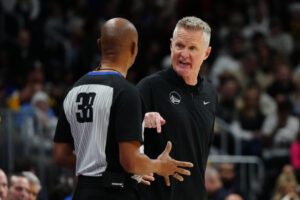 Steve Kerr, Stephen Curry blast 'disgusting' officiating after Nikola Jokić hits 18 FTs in Warriors' loss to Nuggets