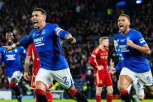 What Rangers striker Cyriel Dessers said about 'living legend' James Tavernier after Viaplay Cup triumph