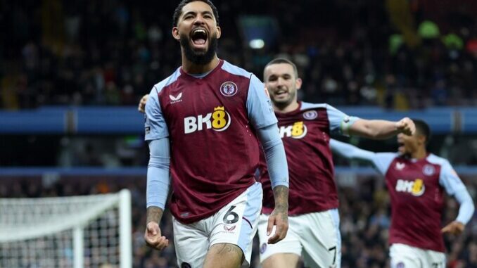 Douglas Luiz's late penalty helped Aston Villa defeat 10-man Burnley 3-2 to go up to joint first place in the Premier Man Utd defeated once more, and Aston Villa and Man City are closing on the Premier League lead.