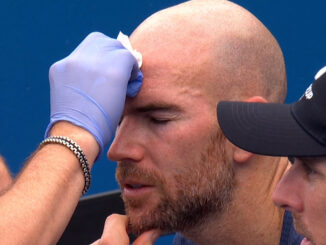 French tennis star Adrian Mannarino need a medical stoppage to respond to a self-inflicted lesion.