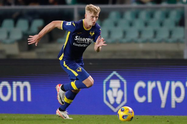 Hellas Verona left-back Josh Doig