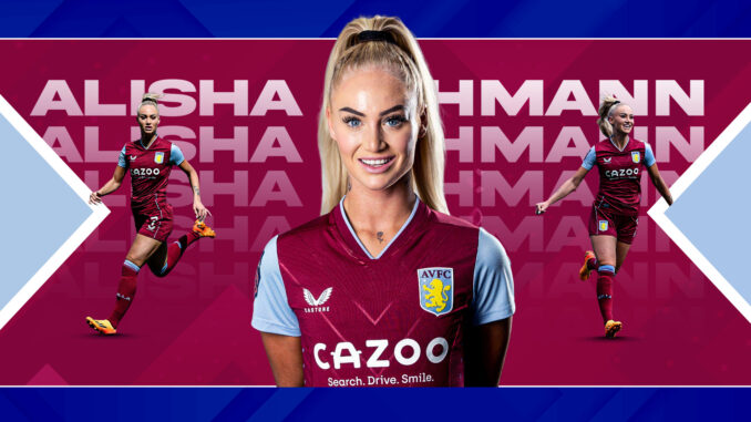 Alisha Lehmann the coach! Aston Villa star all smiles as she manages men's team in unlikely partnership with World Cup winner Lukas Podolski