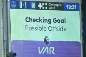 Both Everton and Aston Villa supporters got understandably frustrated during the lengthy VAR check