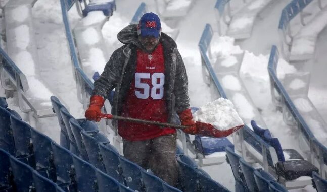 The Buffalo Bills are hiring fans to shovel snow before its game against the Steelers