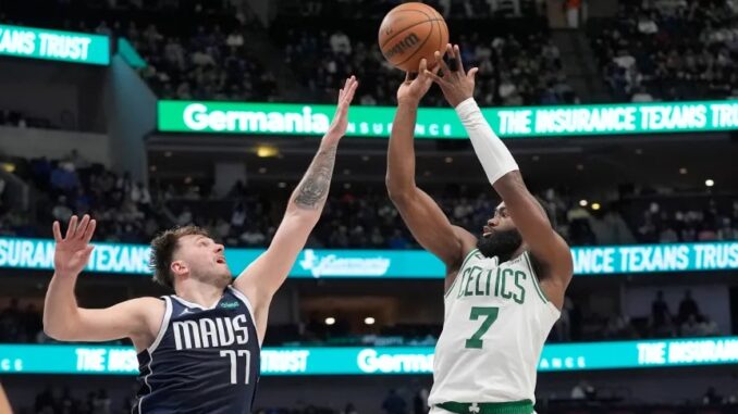 The Celtics defeat the Mavs back-to-back as Jaylen Brown outperforms Luka Doncic.