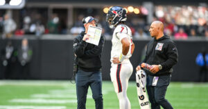 Texans OC Bobby Slowik talks with the Falcons; there may be two more