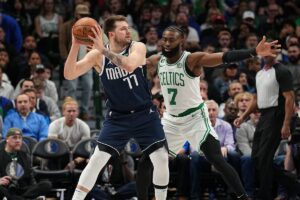 Jaylen Brown outduels Luka Doncic in Celtics win over Mavericks