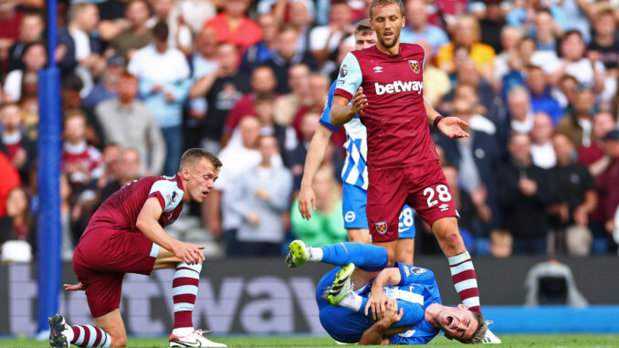 Last night's Premier League match between Brighton and West Ham at the London Stadium