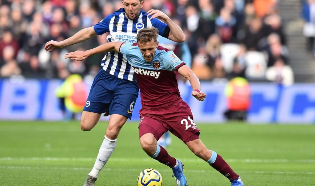 Last night's Premier League match between Brighton and West Ham at the London Stadium