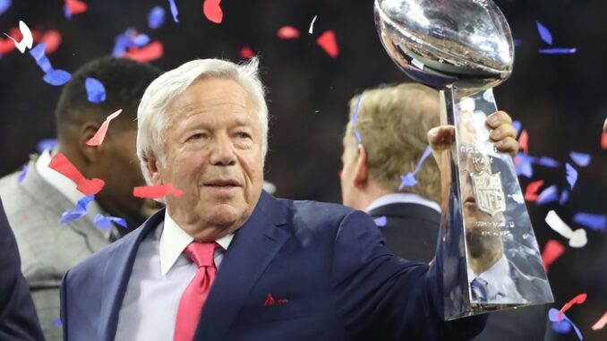 During the Gaza slaughter, Patriots owner Robert Kraft purchases a $7 million pro-Israel Super Bowl commercial.